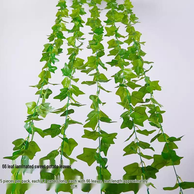 Rattan Vine Decorative Fake Leaves for Ceiling and Pipe Covering