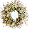 Harvest Wreath With Pumpkins Berries Vine Circle Halloween Thanksgiving Door Decor