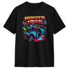 Monster Truck Retro Colorful Graffiti Toddlers Unisexs T Shirts Awesome Tee Shirt Short Sleeve Crew Neck Tshirts Clothing