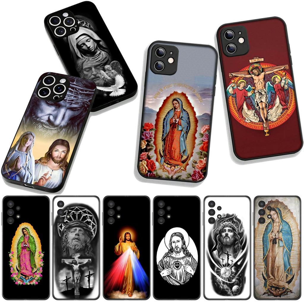 Virgen de Guadalupe Jesus Christ Phone Cover Case for Apple iPhone 16 15 14 Plus 13 12 Mini 17 Pro Max + ProMax 16E Air 16+