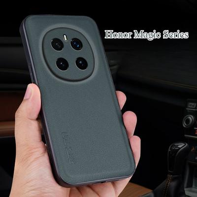 PU Leather Case For Honor Magic7 Lite Ultra Carbon Fiber Cover For Honor Magic 7 6 5 Pro X9C Samrt Anti-Shock Soft Phone Bumper