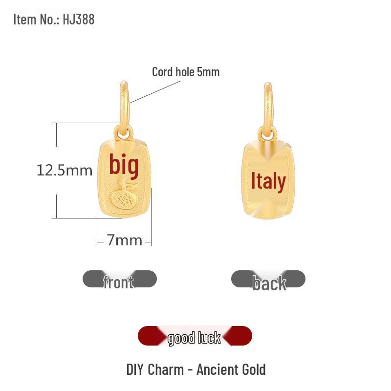 Ancient Gold Cloisonné Ethnic Charm Spacer Beads Pendant for DIY Bracelet Mala Accessories