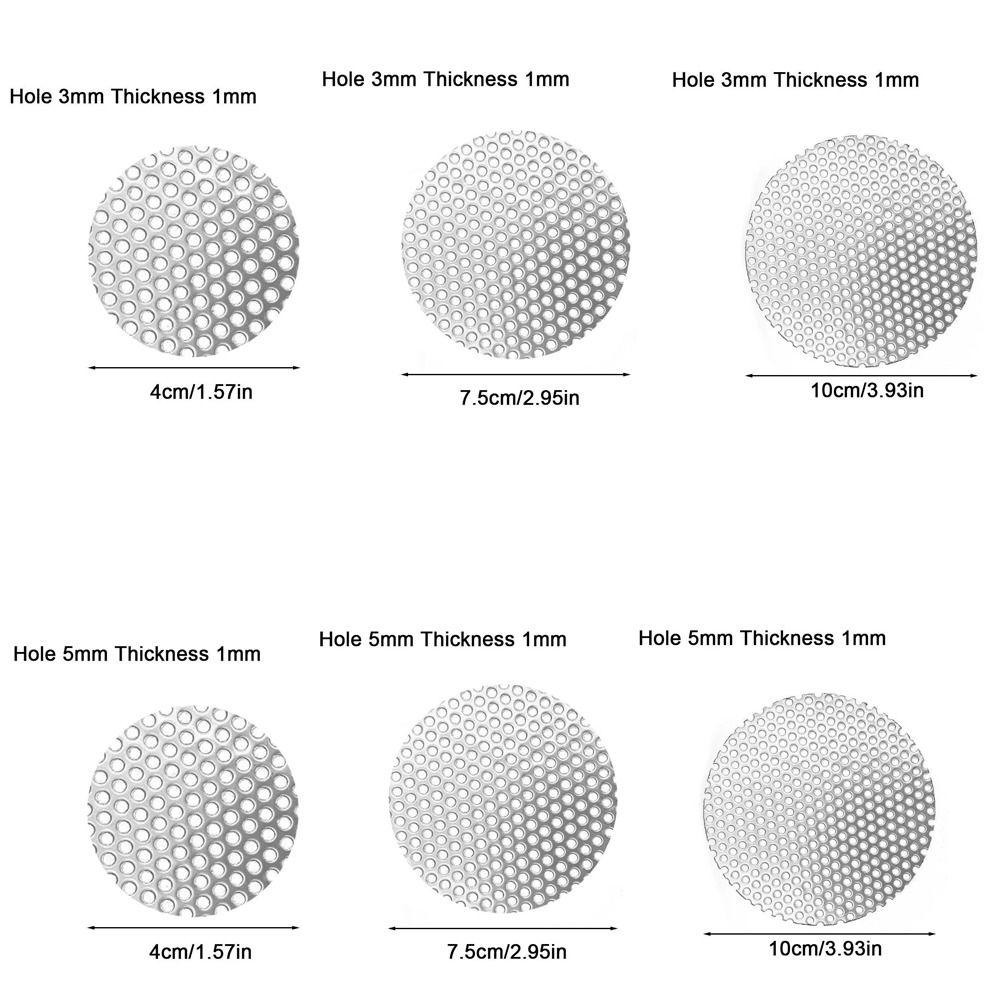 Square/round Perforated Mesh Filter Screen Thicken Bathroom Drain Cover  Kitchen Shower Drain Parts