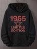 1965 Limited Edition Plus Size Hoodie - Vintage Green Pullover with Red Accent Text