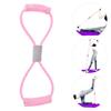 2Pcs 8 Shaped Pull Rope Chest Expander Elasticity Belt Stretching Strap Yoga Fitness Equipmentpink