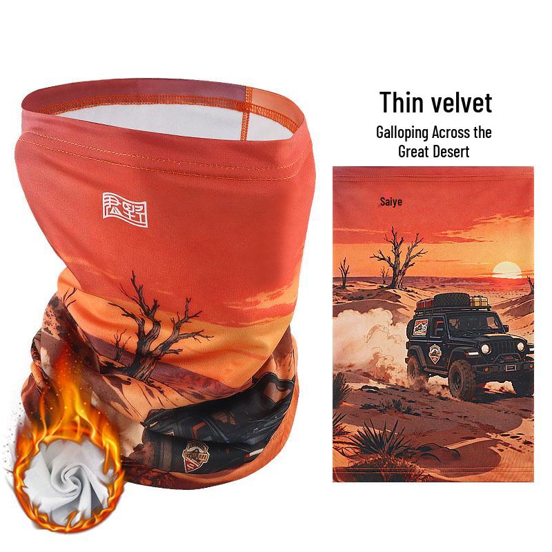 Unisex Fleece-Lined Neck Gaiter for Cycling: Windproof Mask & Cold Protection Neck Warmer.