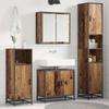 Bathroom Furniture Set with Shelf 3 pcs Reclaimed Wood Effect Particleboard