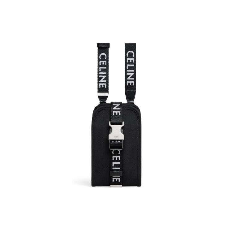 Celine Detachable Shoulder Strap Leather Crossbody Phone Bag Unisex Bags Black 10J212DVN-38SI