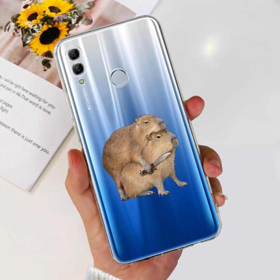 For Honor 10 Lite Case Honor 10i Shockproof Cover HRY-LX1T HRY-LX2 Stylish Flower Soft Silicone Clear TPU Funda For Honor10 Capa