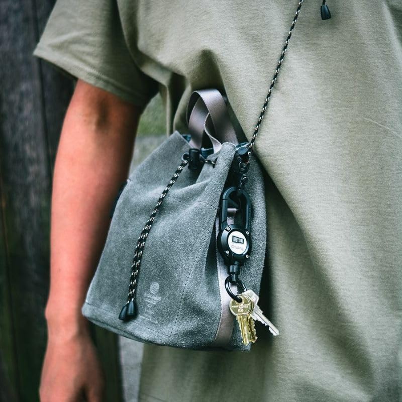 [Assob] WATERPROOF SUEDE DRAWSTRING BAG 091754 Turquoise