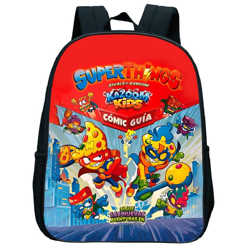 Superzings Kazoom Kids Backpack Children Kindergarten Schoolbag Super Zings 3-5 Years Old Boys Girls Cute Nursery Kids Bag