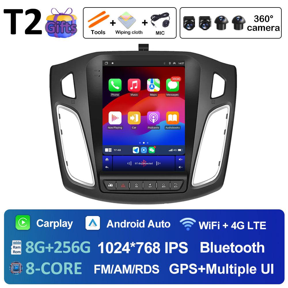 Android 14 Auto Radio Player  For Ford Focus 3 Mk 3 2011 2012 2013 2014 - 2019 DSP Stereo Cooling Fan 2.5D Touch Screen No 2 Din