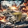 Військовий танк Другої світової війни BOFORS 40 MML/60MORRIS CDSW 6X4 Збірна модель з кубиків Другої світової війни Колекційна модель Освітні іграшки Подарунки