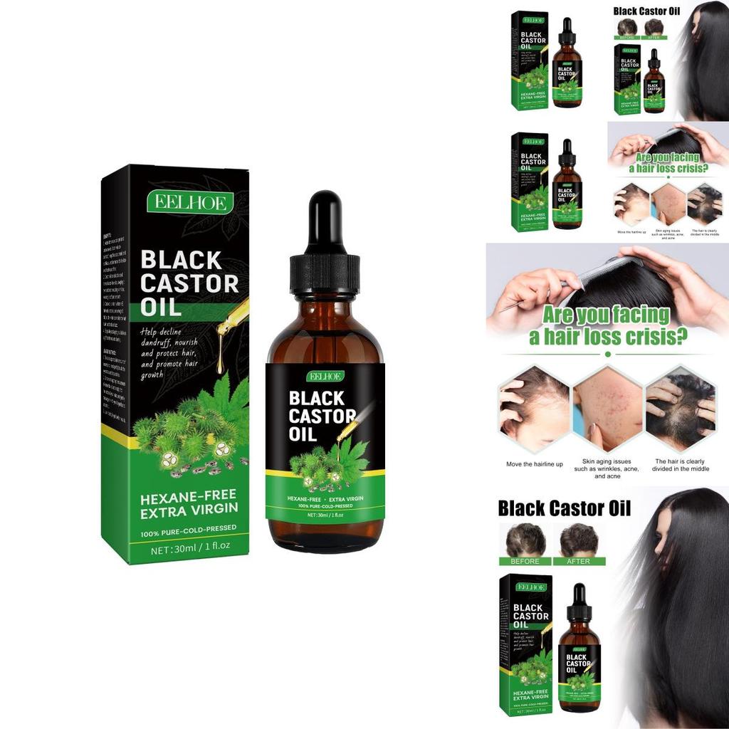 Eelhoe Castor Oil Hair Growth Serum Nourishing And Strengthening 30ml For Thicker Hair