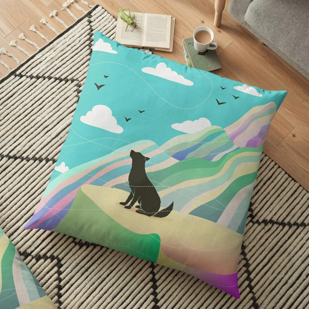 Cute Cat Pattern Pillowcase Interior Decoration Office Living Room Home Pillowcase