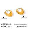 European and American 18K gold zircon light luxury earrings niche high-end stainless steel ear buckle temperament versatile ear jewelry