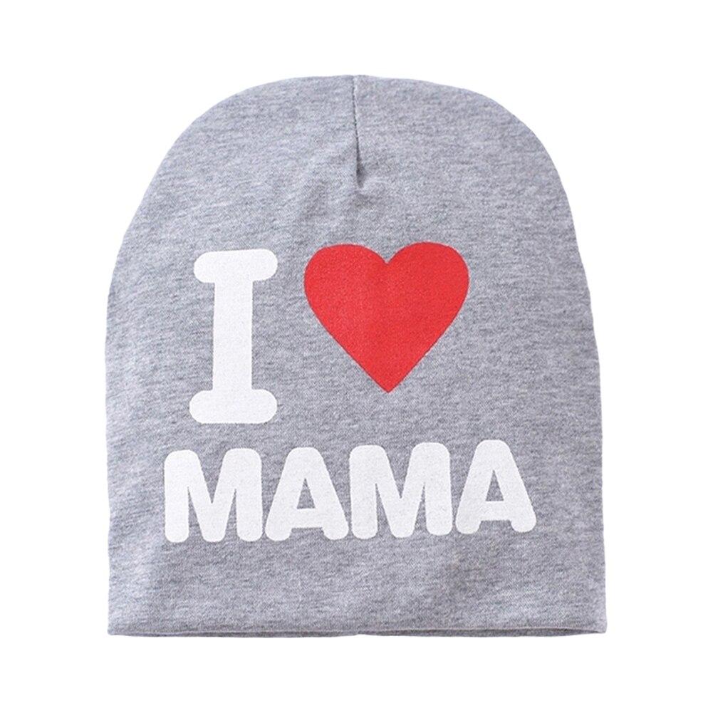 

Весенне-осенняя двойная теплая вязаная шапка для новорожденных (I Love Papa) Черный папа