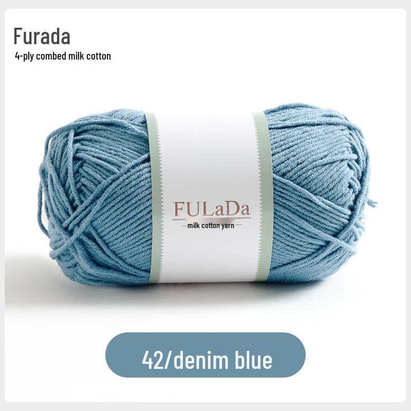 Baby 4-fädig gekämmte Milchbaumwollgarnknäuel zum Handstricken & Häkeln - DIY Puppe, Pullover, Schal Materialpaket