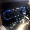 Car Stickers Console AC Air Condition Control Knob Circles Frame Trim For Mercedes Benz C Class W204 GLE GLK ML GL M GLS SL SLK