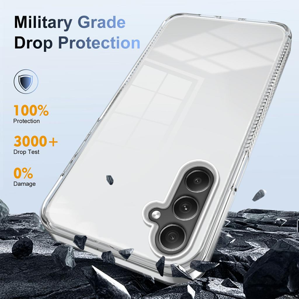 For Samsung Galaxy A34 5G Clear Phone Case TPU PC Anti-Slip Drop-Proof Back Cover