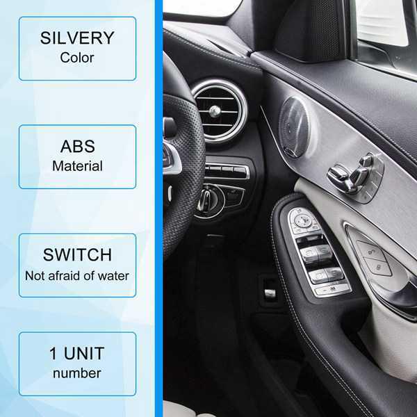 2-Piece Right-Hand Drive Door Lock Buttons for Mercedes W205, W447, W213