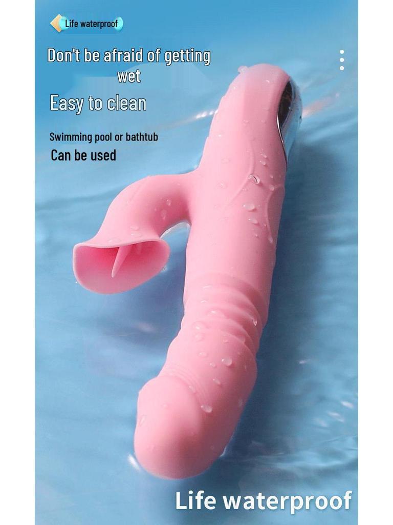 Fairy Wand Second-Gen Vibrating Telescopic Rod for Women - Tongue-Licking, Heating, Massage Adult Toy.