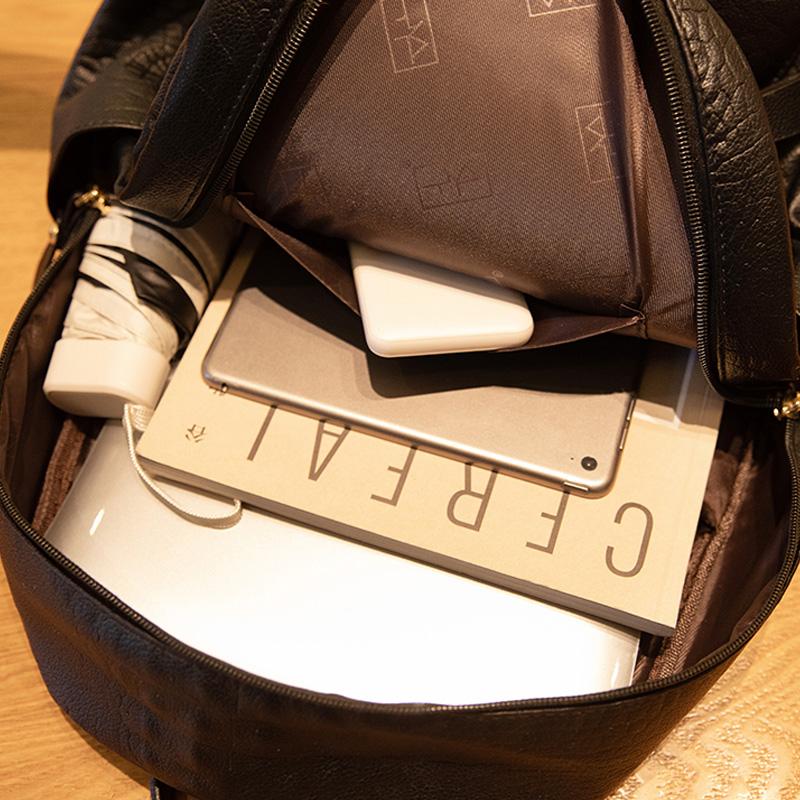 Women's Leather Bag Crocodile Shoulder Bag Travel Backpack