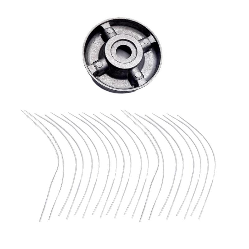 Aluminum Grass Trimmer Head with 4 Lines Brush Cutter Head Thread Cutting Line Head for Lawn Mower Accessories