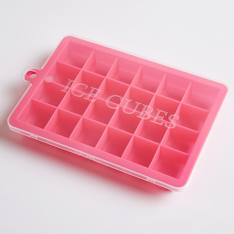 Creative Silicone Ice Cube Tray with Lid - 24 & 15 Grid DIY Square Ice Mold
