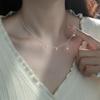 Galaxy gives you necklace light luxury niche water drop tassel temperament collarbone chain year ring