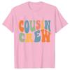 Matching Family Outfits Cousin Crew Graphic Tops Girls Family Birthday Party T-shirt Unisex Child Clothing Short Sleeve Tees