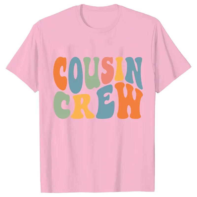 Matching Family Outfits Cousin Crew Graphic Tops Girls Family Birthday Party T-shirt Unisex Child Clothing Short Sleeve Tees
