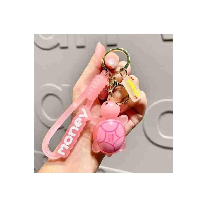Очаровательный мультяшный брелок-черепашка, красочный силиконовый парный брелок, идеальный подарок для студентов и друзей розовый