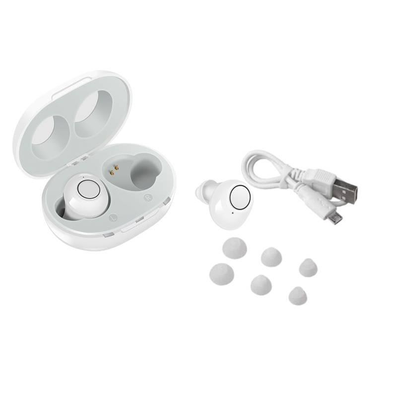 Wiederaufladbarer Smart Hörverstärker für Senioren Einstellbare Lautstärke mit geräuscharmem Design in Schwarz Weiß und Beige