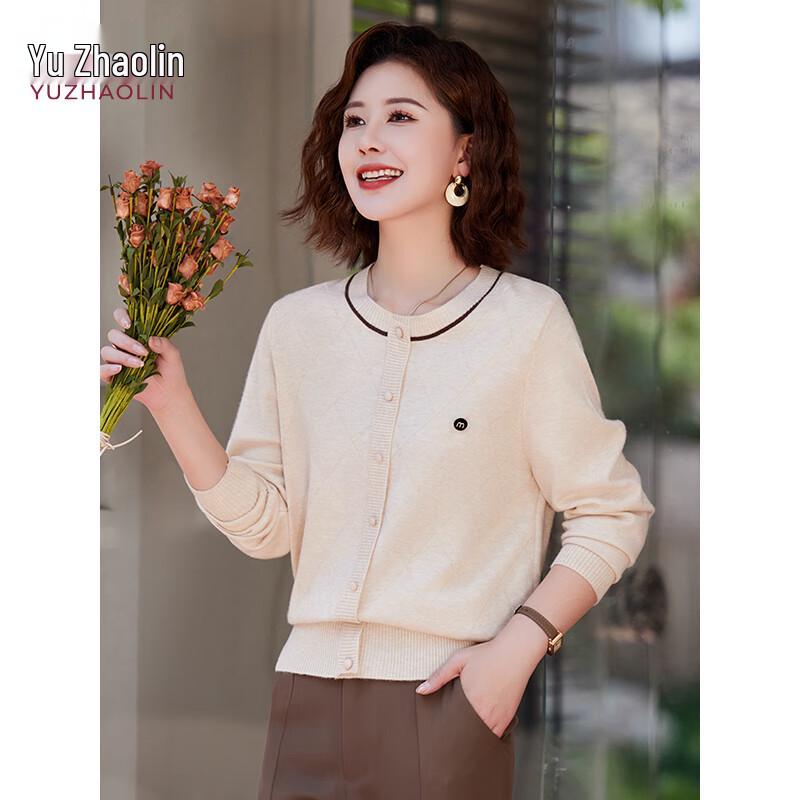 

YUZHAOLIN Mid-Aged Women s Autumn Knit Cardigan Sweater L (99-143 lbs)