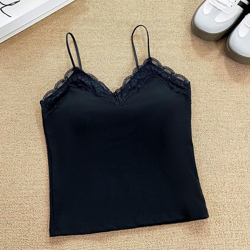 Lacy Strap Tank Top For Women With 3d Embroidery And Sheer Mesh Fabric Perfect For Spring Fashion