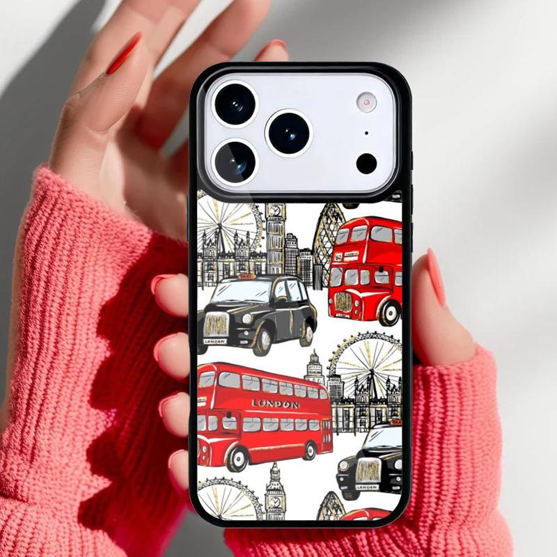

Чехол для телефона London Red Bus Big Ben для iPhone 17 16 15 14 13 Pro Max Задняя крышка для 12 11 Pro Coque iPhone 11
