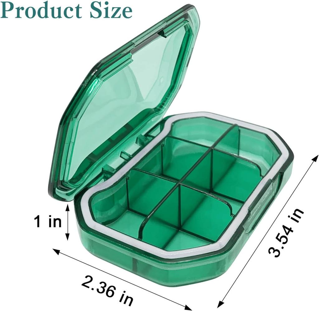 Pill Storage Box Mini Travel Portable Medicines Dispenser Box Multifunction Plastic Seven Compartment Sealer Box