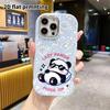 Phone Case: 2D Flat Design Suitable for iPhone 18 17 16 15 14 13 Pro Protective Case, Couple Style, Lying Panda, Christmas and Halloween Gifts