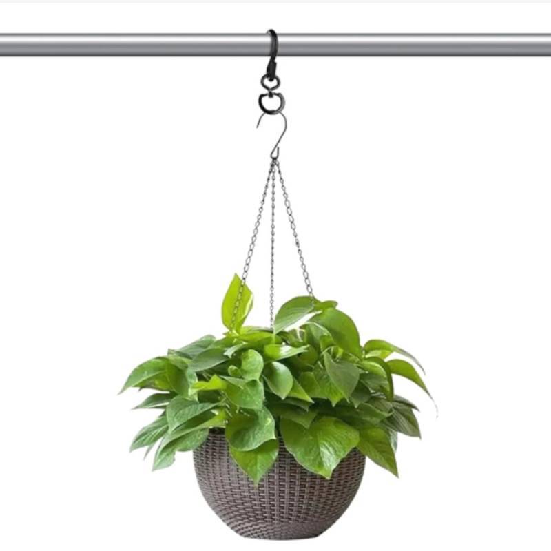 Iron Hanging Flower Pot Hook With Rotating Hook For Home Garden And Office Decor