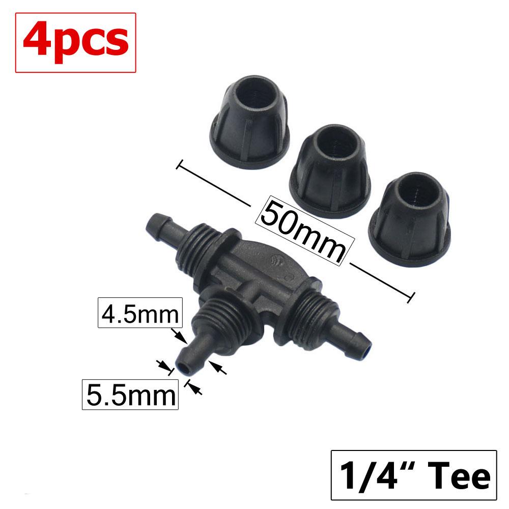 

Garden Hose Connectors 1/4 Barb Tee With Lock Nut Micro Drip Irrigation System Misting Nozzle Garden Spray Cooling Sprinkler