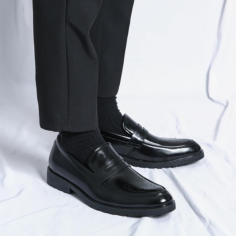 Mens Luxury Brand Loafers Male Comfortable Business Shoe Pointed Toe Classic Men Shoes for Wedding Fashion Mens Slip on Footwear