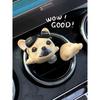 Creative Cute and Quirky French Bulldog Puppy Car Air Freshener Hand-Painted Aroma Diffuser Stone Air Vent Decoration Fragrance Car Interior for Women