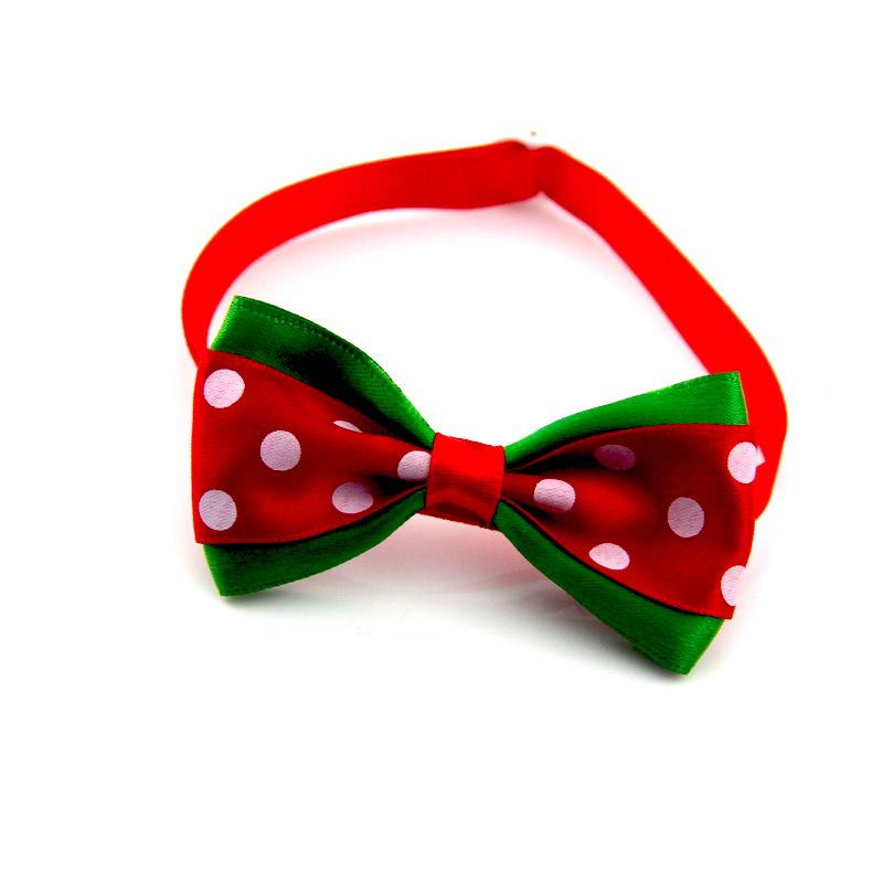

Pet Christmas Bow Tie Adjustable Xmas Dog Cat Bowtie Collar Accessories for Small Dog Cat Festival Party Decoration Gift 20-36CM