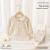Children's Pure Cotton Tagless Pajama Set - Two-Piece Infant Sleepwear for Spring & Autumn