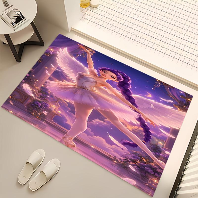 1pc Demon Hunter Print Area Rug - Soft, Washable Non-Slip Indoor Mat, Living Room, Home Office Decorative Rug,Office Decorative