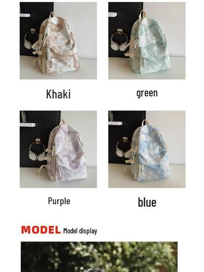 Trendy Tie-Dye Backpack for College and High School Students – Unisex, Fashionable, Large Capacity.