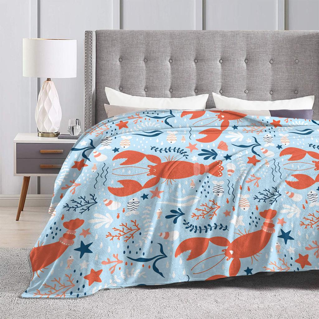 cute sharks Warm Soft Blanket  Picnic Plush Bedding Throws Print Home Decor Flannel Bedspread Sofa Bed Cover