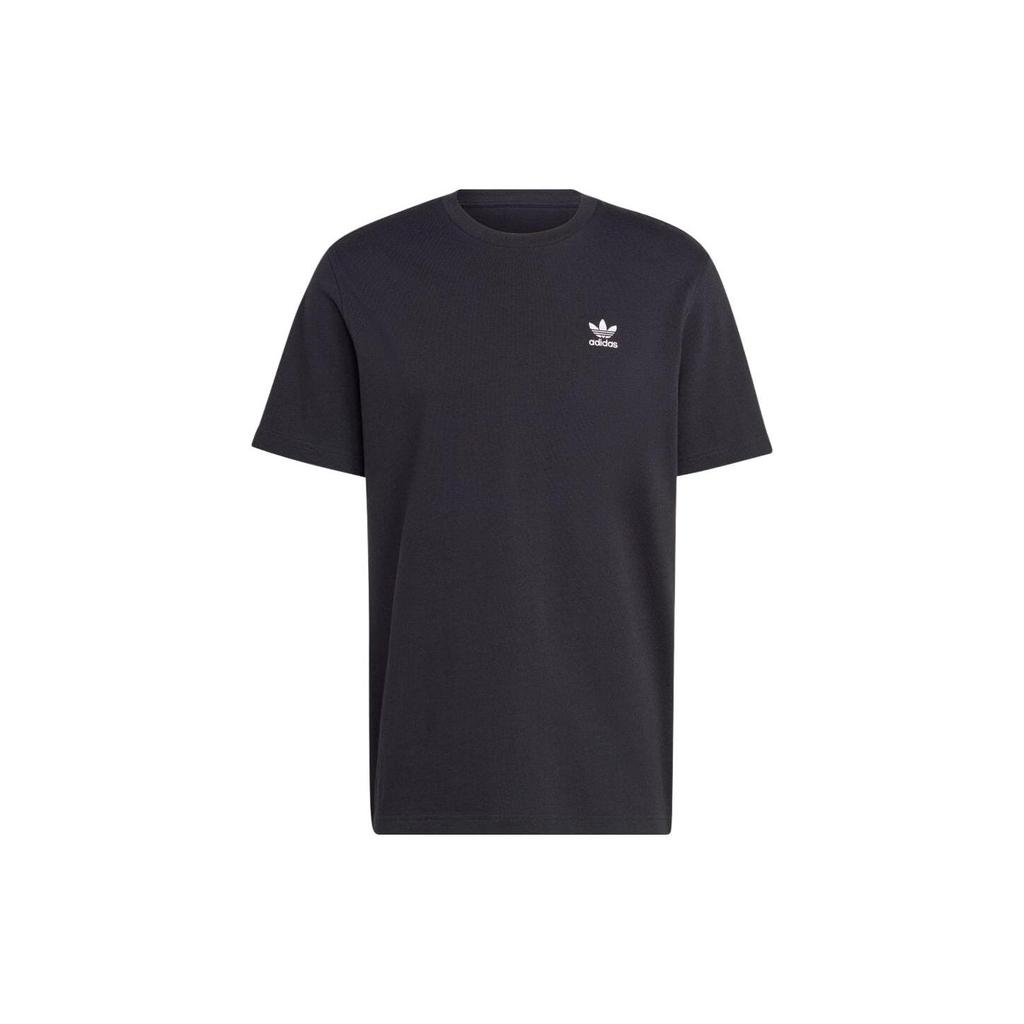 Adidas Originals Trefoil Letter Back Logo Print Crew Neck T-Shirt Men Tops Black II5760