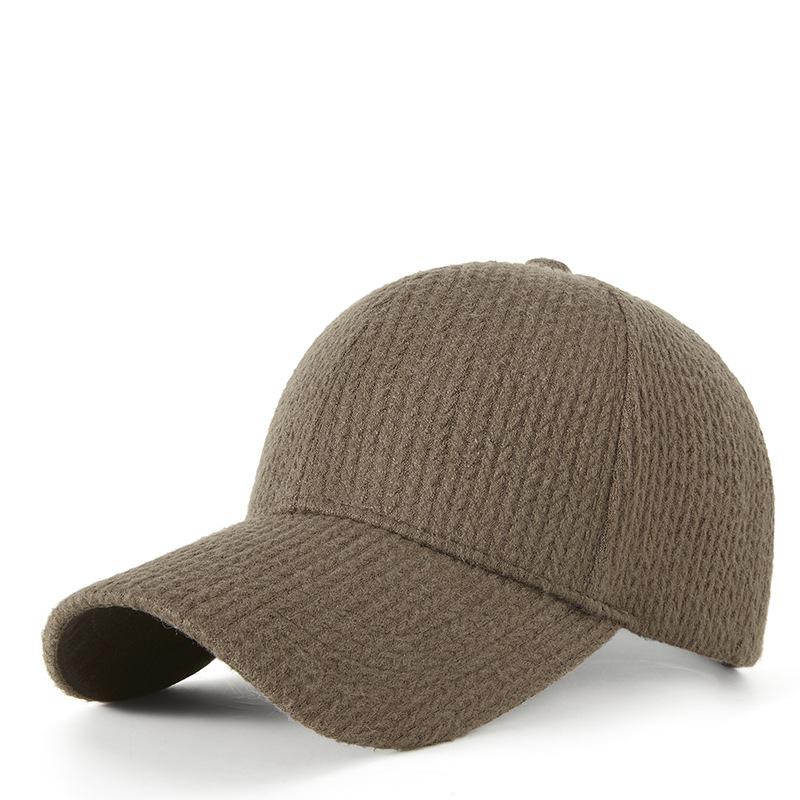 

Осенне-зимние новинки сохраняют тепло, простые, модные и повседневные, регулируемый обхват головы, большая голова может носить вязаную бейсболку M（56-58cm） коричневый